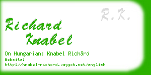 richard knabel business card